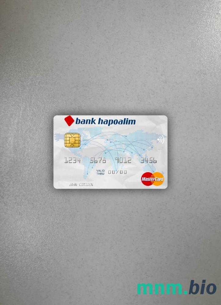 Israel bank Hapoalim wygląd zdjęcia mastercard skan PSD + zdjęcie